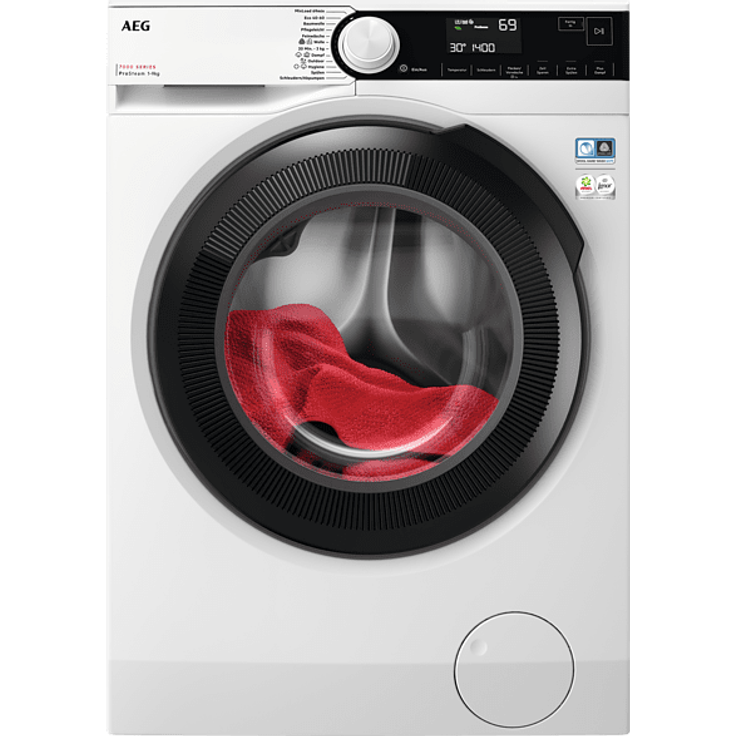 AEG LR7A70490, Frontlader-Waschmaschine, A, Fassungsvermögen 9 kg, Standgerät, Breite 60 cm – Bild 1