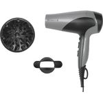 Remington D3190S Ionic Dry 2200 Haartrockner, Ionen-Technologie, 2200 Watt, 3 Heiz- und 2 Gebläsestufen, Keramik-Ring, Abkühlstufe, schwarz, grau