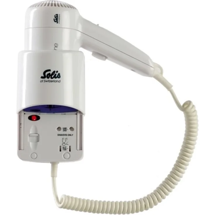 SolisTYP 431+STECKD Wandhaartrockner, 1200 Watt, zur stationären Befestigung, Kunststoff, Spiralkabel, weiß