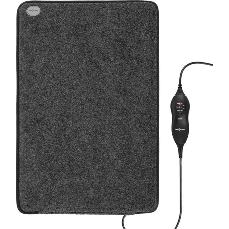 Magic Carpet DX Heizteppich, 40x60 cm, 75W, in drei Temperaturstufen, waschbarer Bezug, Anti-Rutsch-Beschichtung, Kabelfernbedienung, anthrazit