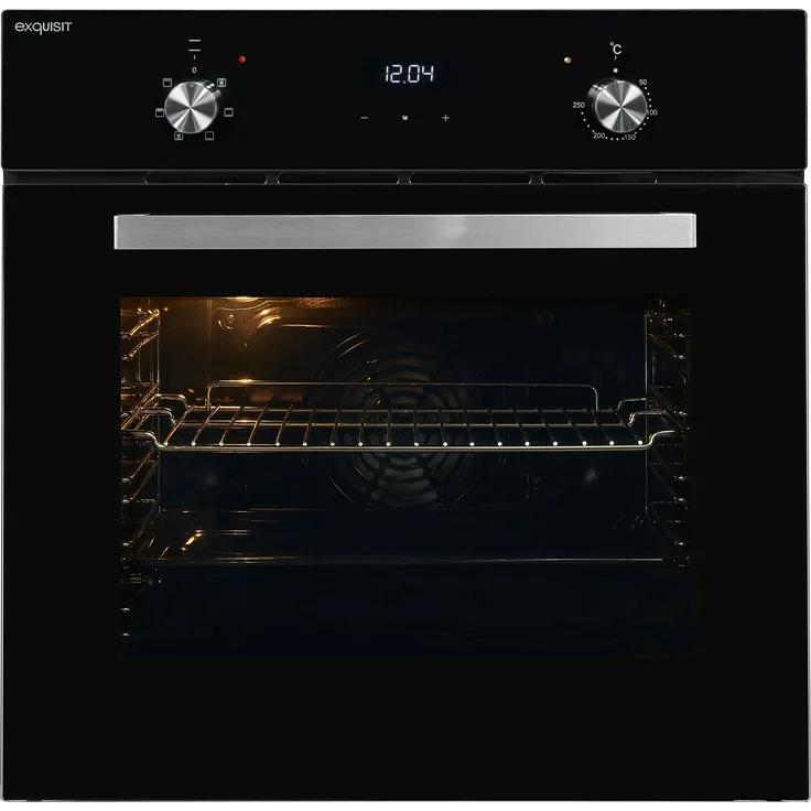 Exquisit EBE657-U-020 Einbaubackofen, schwarz