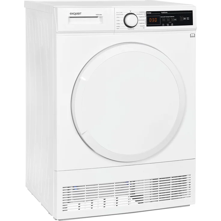 Exquisit TK810-060 weiss, Wärmepumpentrockner, B, Fassungsvermögen 8 kg, Standgerät, Breite 59,6 cm – Bild 1