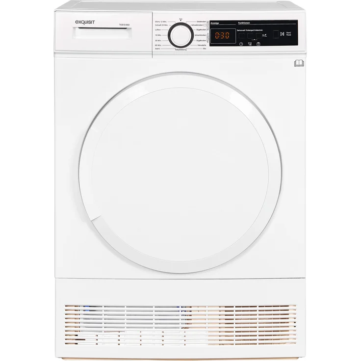 Exquisit TK810-060 weiss, Wärmepumpentrockner, B, Fassungsvermögen 8 kg, Standgerät, Breite 59,6 cm – Bild 2