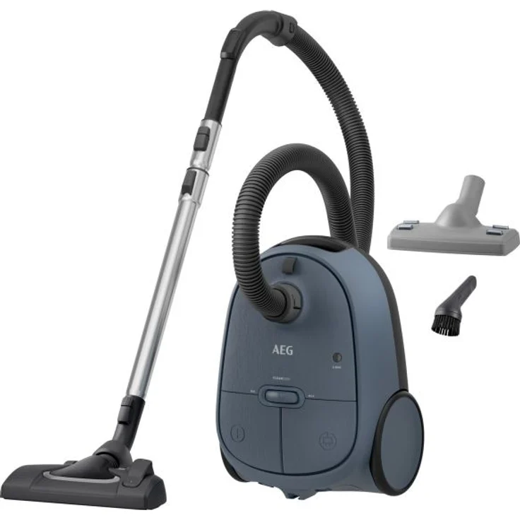AEG AB61C2DB Bodenstaubsauger mit Beutel, 650 Watt, 12 m Aktionsradius, Denim Blue – Bild 1