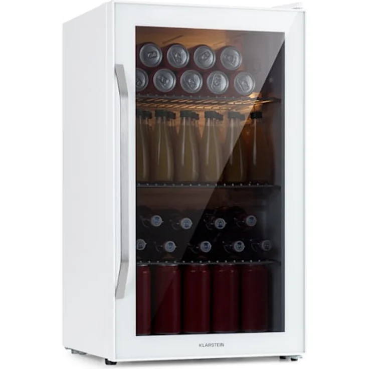 Klarstein Beersafe XXL Quartz Getränkekühlschrank, freistehend, weiß, 3 Böden, doppelt isolierte Panoramaglastür, Energieklasse E - Preisvergleich – Bild 1