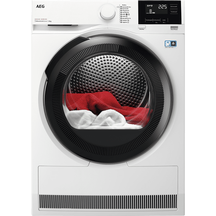 AEG TR8T60685 Serie 8000, Kondenstrockner, A+++, Fassungsvermögen 8 kg, AbsoluteCare mit Trommelsteuerung - Preisvergleich
