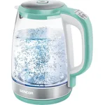 Sencor SWK2191GR Glas-Wasserkocher, 2200 Watt, 2 Liter, Temperatureinstellung, Kontrollleuchte, Abschaltautomatik, grün