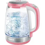 Sencor SWK2194RD Glas-Wasserkocher, 2200 Watt, 2 Liter, Temperatureinstellung, Kontrollleuchte, Abschaltautomatik, rosa