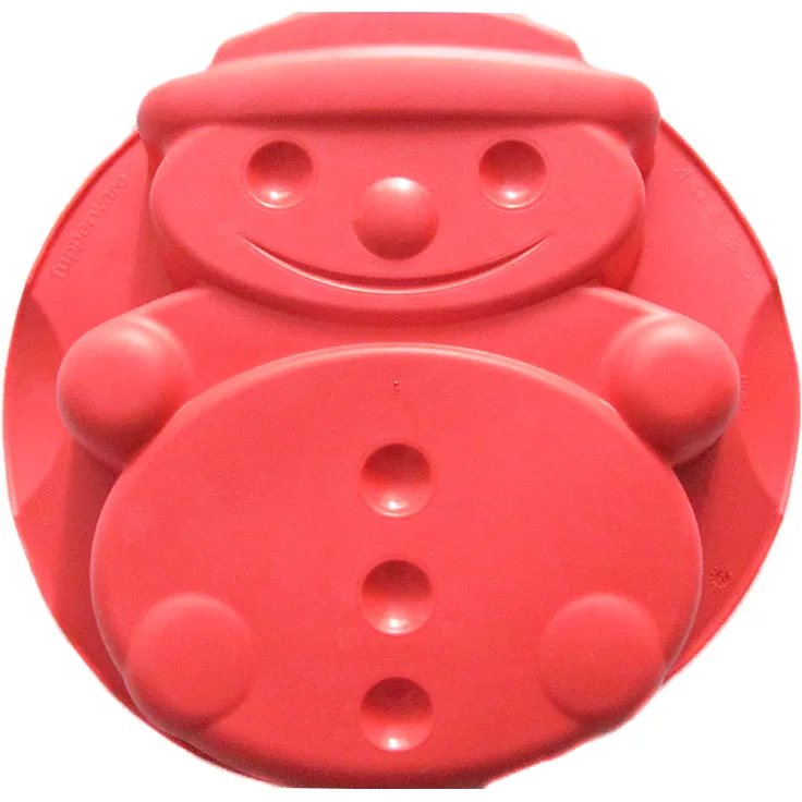 TUPPERWARE Backen Silikonform rot Schneemann Silikon Backform
