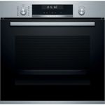 Bosch HBD675CS61 Backofenset, Einbaubackofen HBA578BS0 + Glaskeramikkochfeld PIF645BB5E, Einbaugerät, Energieeffizienzklasse A, Garraum 71 l, Breite 59,4 cm, groß (ab 65 l), 4 Kochstellen, edelstahl, schwarz