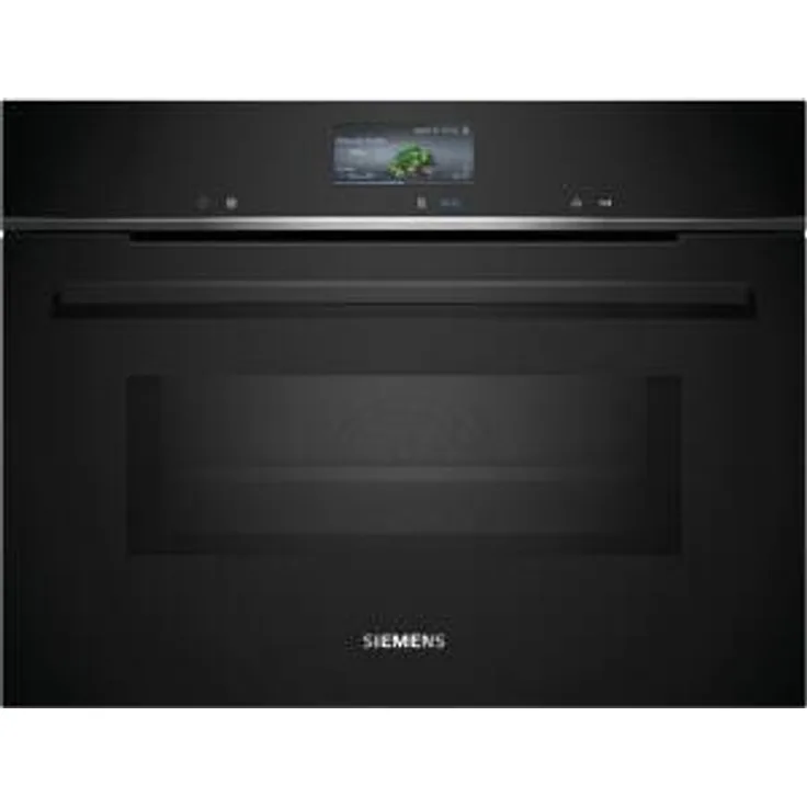 Siemens CM776GKB1 Backofen mit Mikrowelle, Einbaugerät, Garraum 45 l, Breite 59,4 cm, mittel (35 - 64 l), schwarz