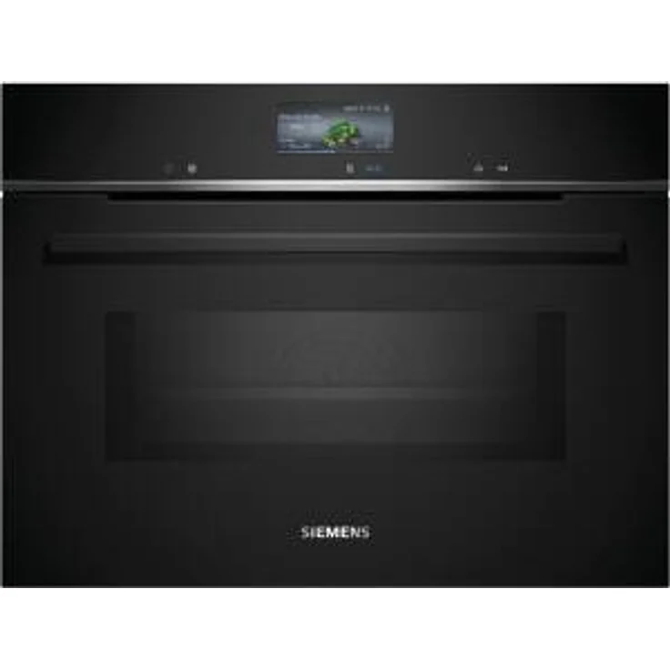 Siemens CM776GKB1 Backofen mit Mikrowelle, Einbaugerät, Garraum 45 l, Breite 59,4 cm, mittel (35 - 64 l), schwarz – Bild 1