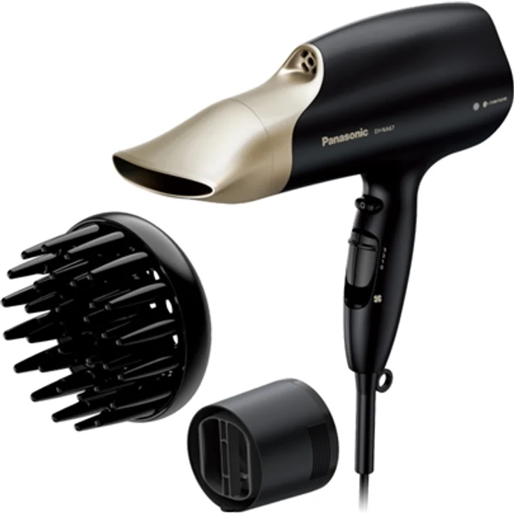 Panasonic EH-NA67-PN825 Nanoe Haartrockner, 1800 W, inkl. Diffuser, schwarz, gold