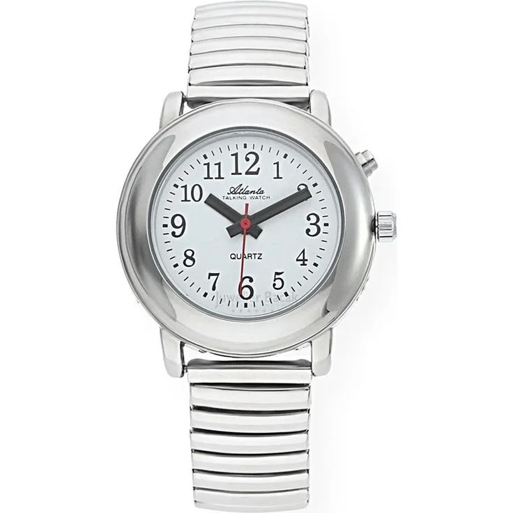 Atlanta sprechende Damenarmbanduhr 8915/19 Edelstahl