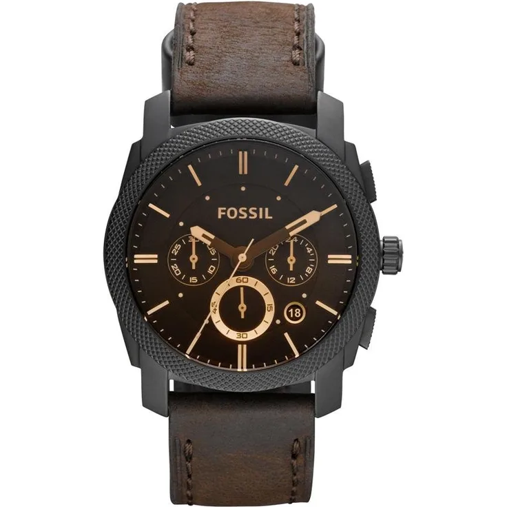 Fossil Herren Armbanduhr FS4656IE Chronograph Leder braun