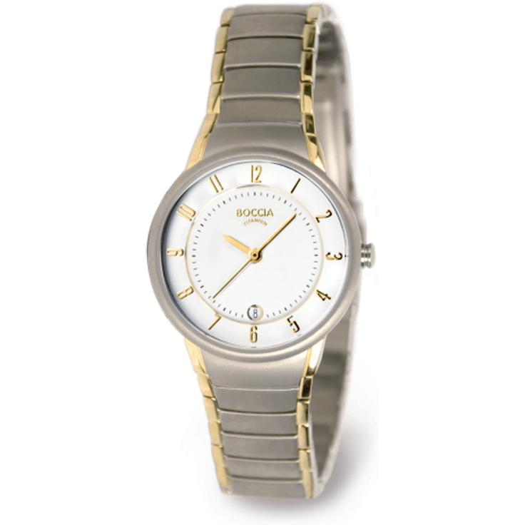 Boccia Damenarmbanduhr Titan teils vergoldet 3158-02 Dress 129