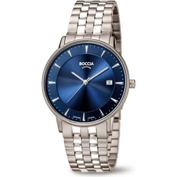 Boccia Herrenarmbanduhr Titan mit Datumsanzeige 3607-03
