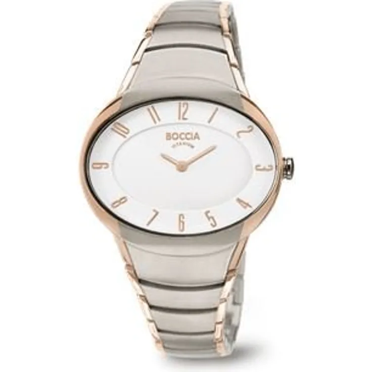 Boccia Damenarmbanduhr Titan 3165-12 teils rosé vergoldet 129