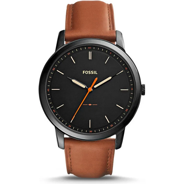 Fossil Herren Armbanduhr FS5305 The Minimalist Slim Leder braun