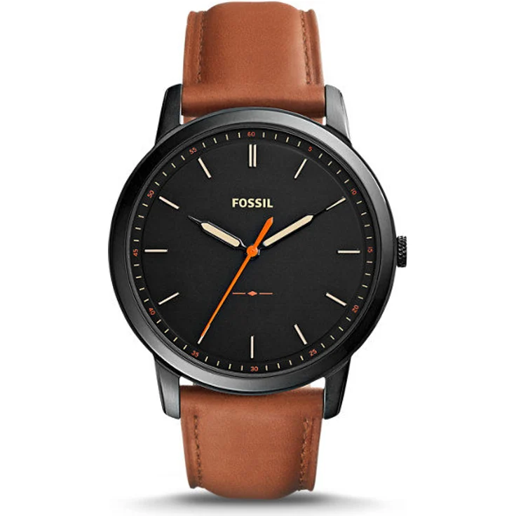 Fossil Herren Armbanduhr FS5305 The Minimalist Slim Leder braun – Bild 1