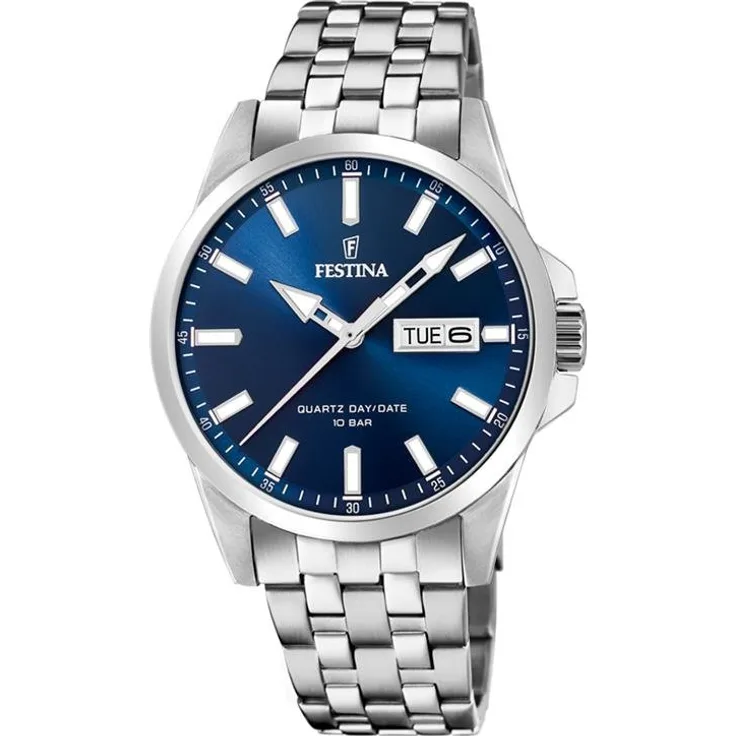 Festina F20357/3 Klassik Day-Date Herrenuhr 41mm 10ATM