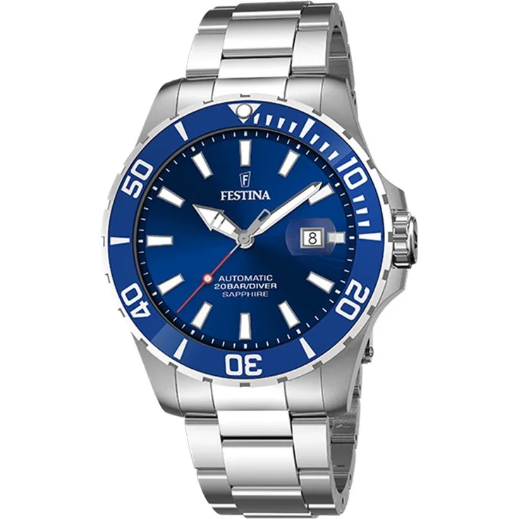 Festina Herrenuhr F20531 3 Automatik Edelstahl, Uhrenarmband