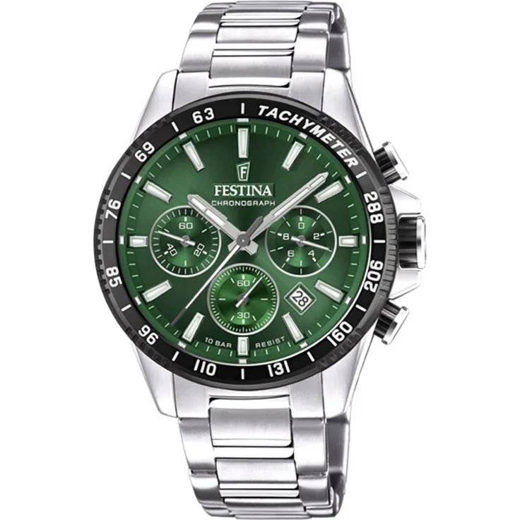 Festina Herren Uhr F20560/4 Chronograph Edelstahl mit Datumsanzeige