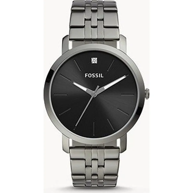 Fossil Herren Uhr BQ2419 Lux Luther Edelstahl grau