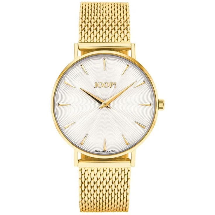 JOOP! Damen Armbanduhr 2027243 Edelstahl, Milanaise, vergoldet