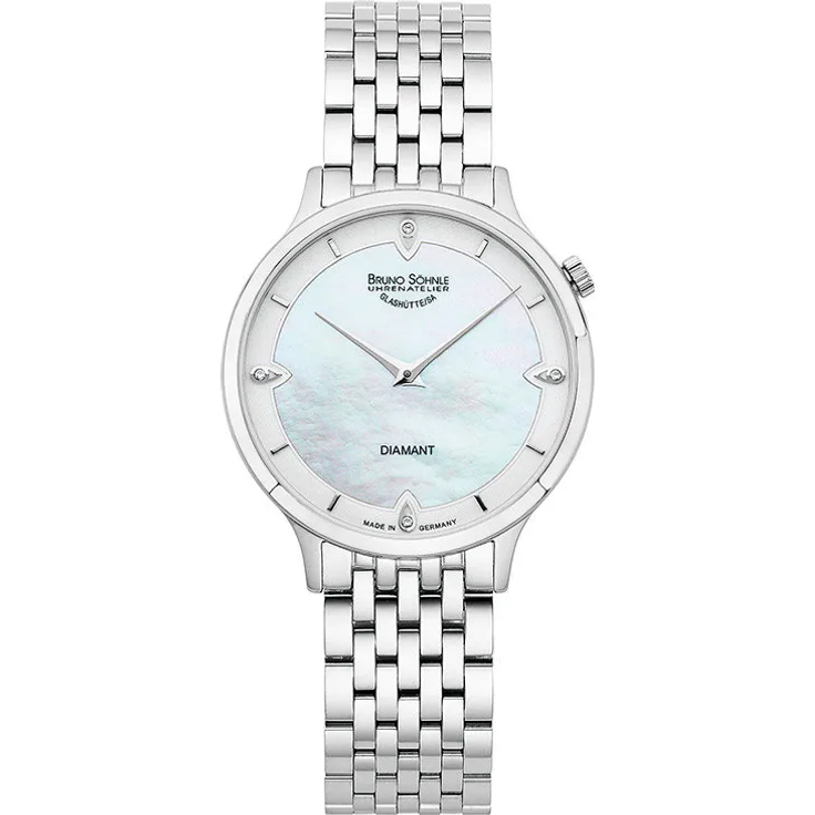 Bruno Söhnle Glashütte Damenarmbanduhr Edelstahl BOLOGNA III 17-13213-292