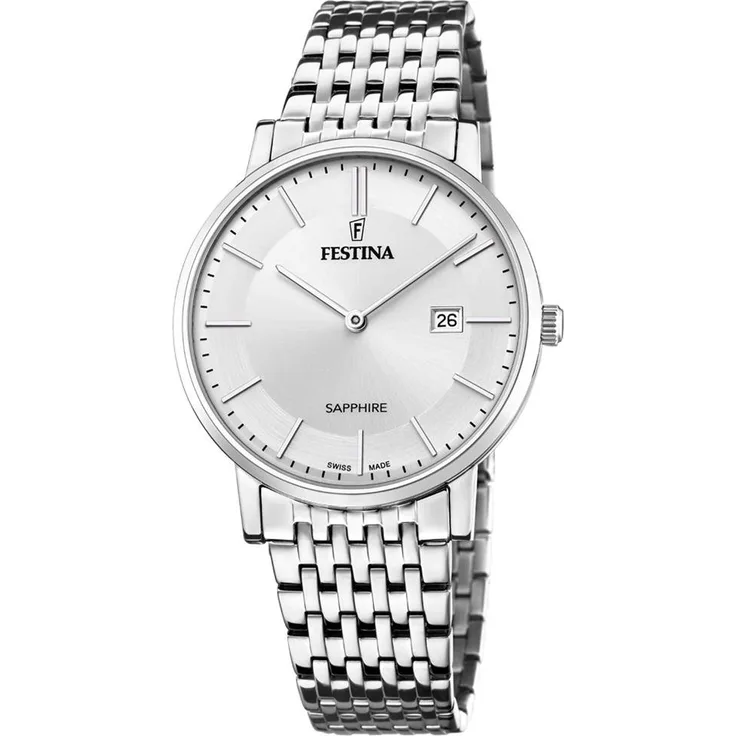 Festina Herren Uhr F20018/1 Swiss Made mit Datumsanzeige