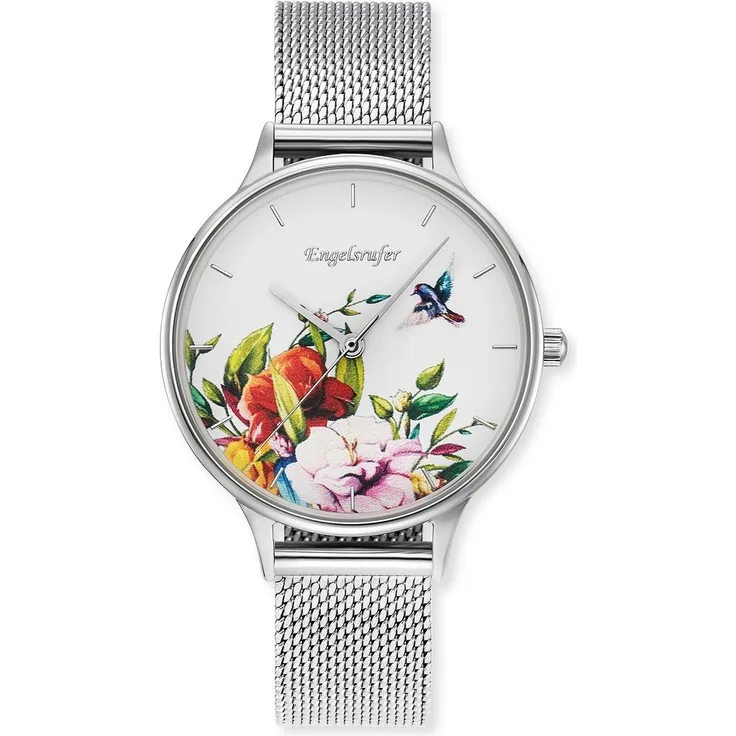 Engelsrufer Damen Uhr ERWA-FLOWER1-MS-MS Edelstahl Milanaiseband Quarz