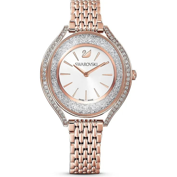 Swarovski Damen Uhr 5519459 Crystalline Aura, Metallarmband, roséfarben, rosé vergoldetes PVD-Finish