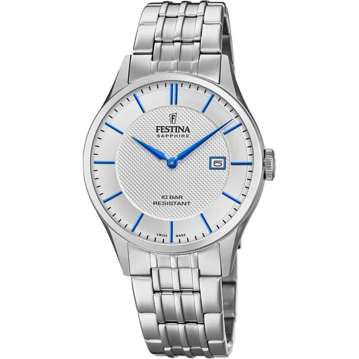 Festina Damen Uhr F20005/2 Swiss Made Edelstahl Quarz