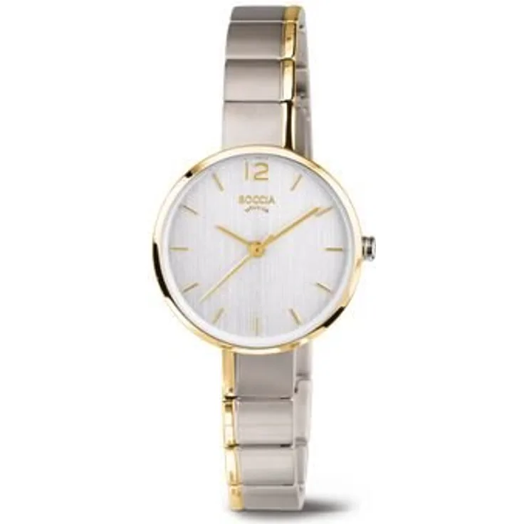 Boccia Uhr für Damen 3308-02 Titan goldplattiert