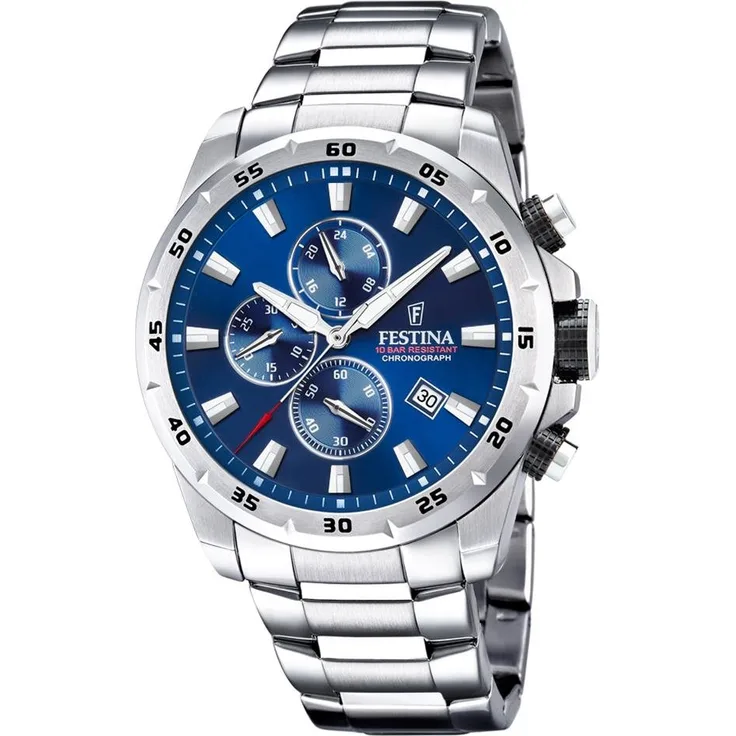 Festina Herren Uhr F20463/2 Chronograph blau