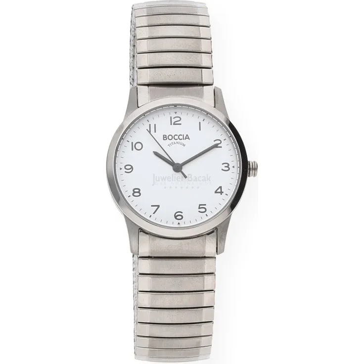 Boccia Damenarmbanduhr 3287-01 Zugband Titan