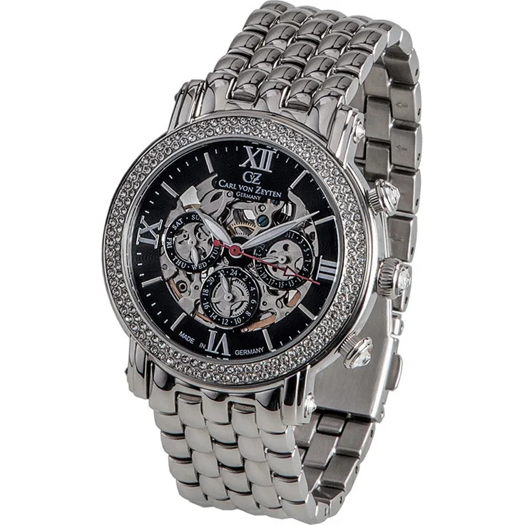 Carl von Zeyten Damenarmbanduhr CVZ0062BKMB Kniebis Automatik, Analoguhr 
