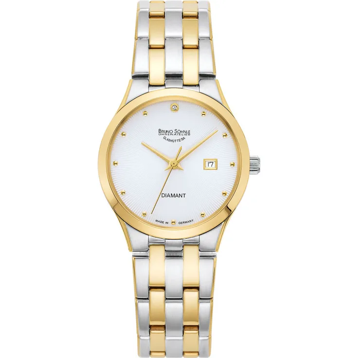 Bruno Söhnle Glashütte 17-23197-252 Damenuhr Florenz Bicolor mit Brillant