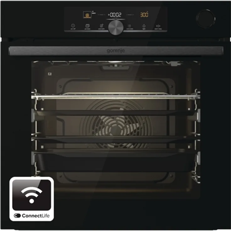 Gorenje BSA6747A04BGWI Backofen, Einbaugerät, Energieeffizienzklasse A+, Garraum 77 l, Breite 59,5 cm, groß (ab 65 l), schwarz