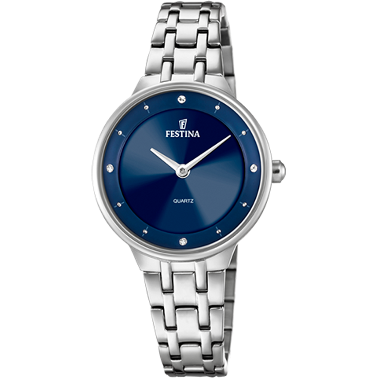 Festina Damen Uhr F20600/3 Edelstahl mit Schmucksteinen