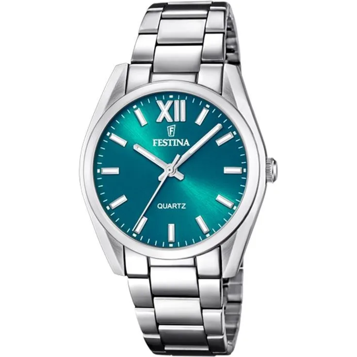 Festina Damenuhr F20622 C Edelstahl Quarz grün, Quarzuhr, grün