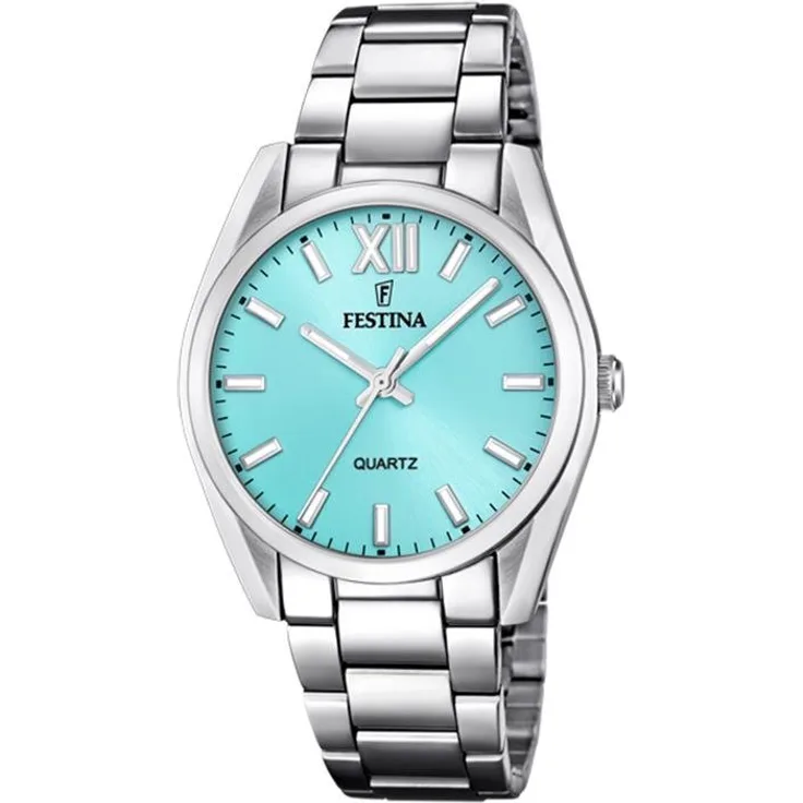 Festina Damen Uhr F20622/D Edelstahl Quarz türkis