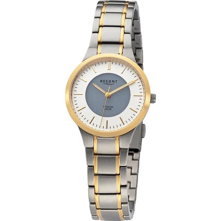Regent Damen Solaruhr BA713 Titan bicolor