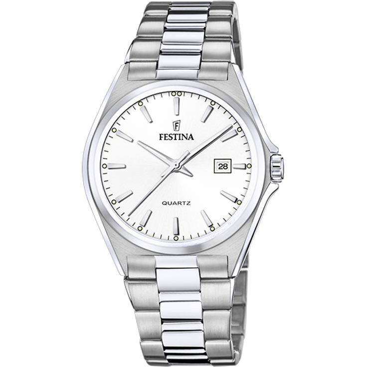Festina Herren Uhr F20552-2 Edelstahl, luminierte Zeiger