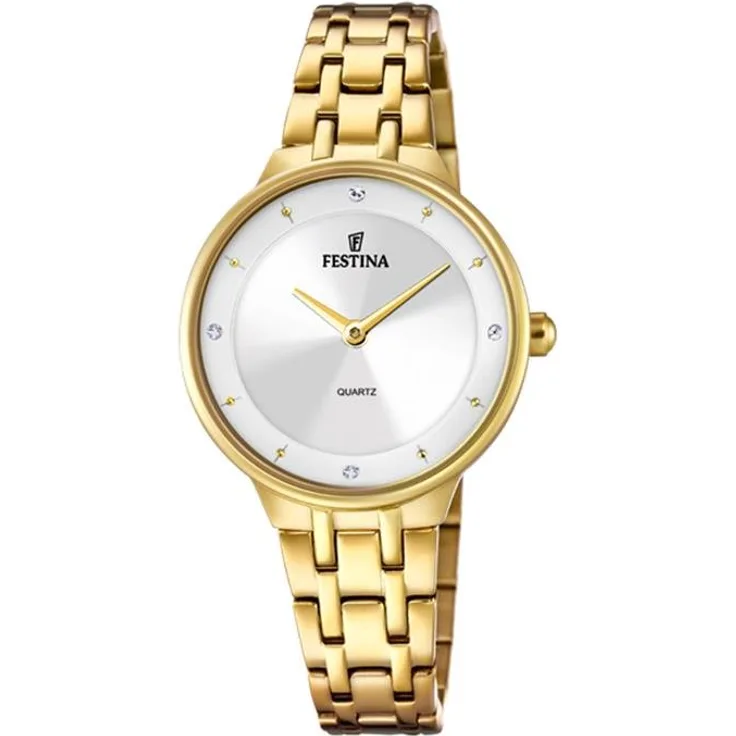 Festina Damen Uhr F20601/1 Edelstahl mit Schmucksteinen