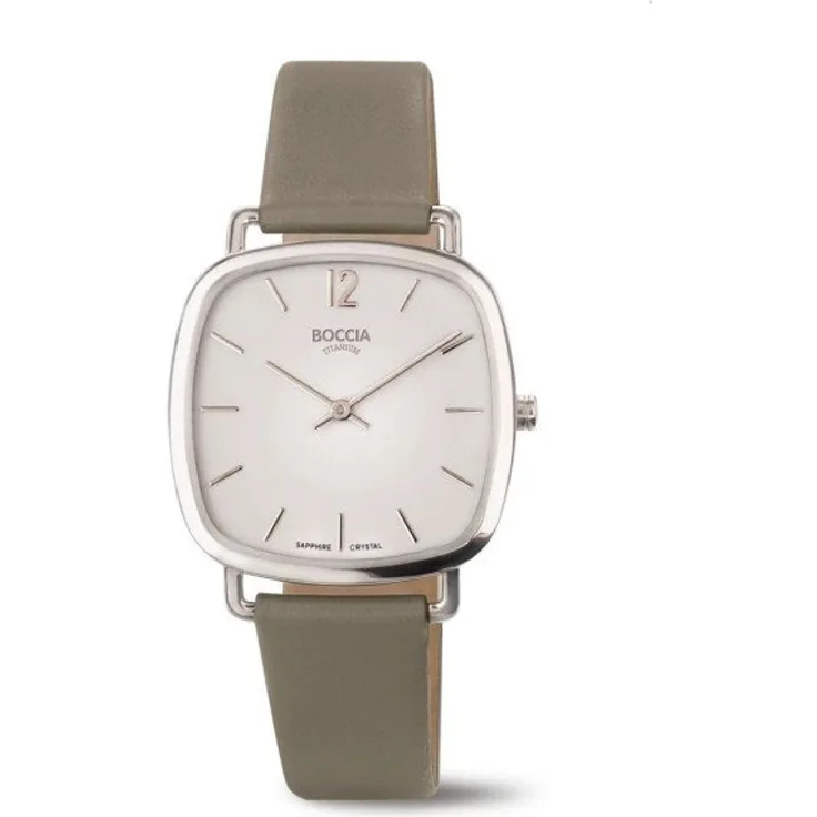 Boccia Damen Uhr 3334-01 Titan mit veganem Apfelleder
