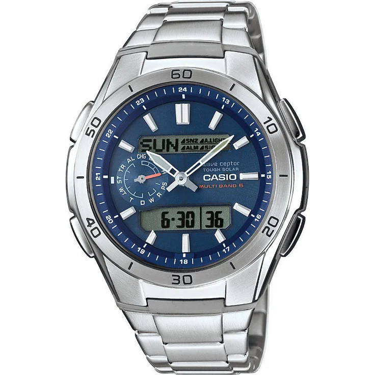 Casio Herrenuhr WVA-M650D-2AER Multi Band 6 Wave Ceptor Tough Solar – Bild 1