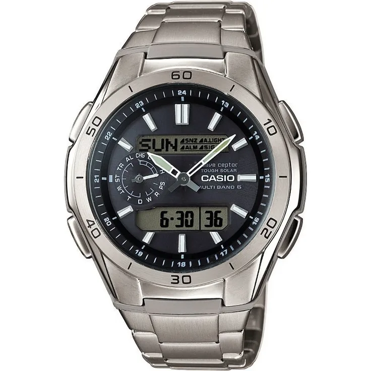 Casio Herren Armbanduhr WVA M650TD 1AER Titan Funk Solar