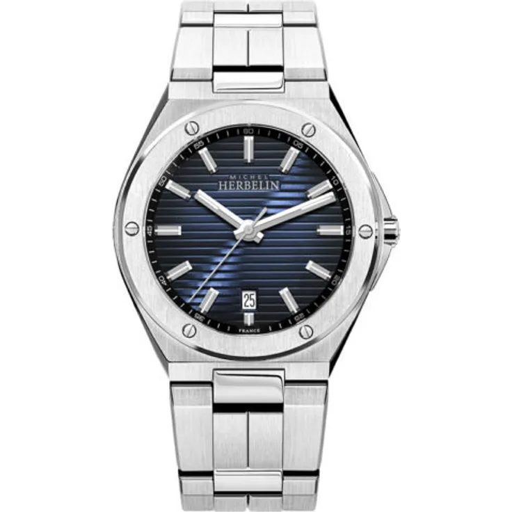 Michel Herbelin Herrenuhr 12245 B15 Cap Camarat Edelstahl Quarz, Uhrenarmband 